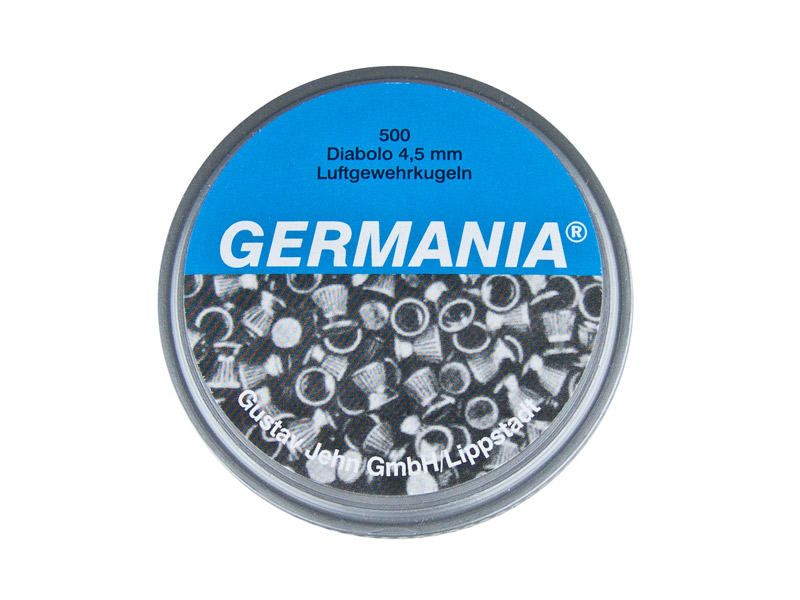 Flachkopf Diabolos Germania Gustav Jehn Kaliber 4,5 mm 0,4 g geriffelt 500 Stück