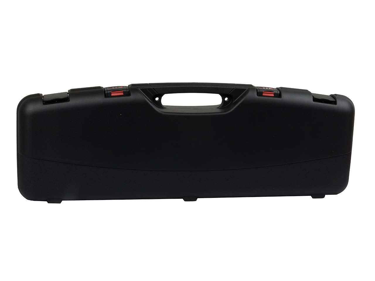 Gewehrkoffer Transportkoffer 80 x 20 cm Messingschaniere Kunststoff Noppenschaumeinlage 4 Schnappverschlüsse mit 2 integrierten Zahlenschloss schwarz