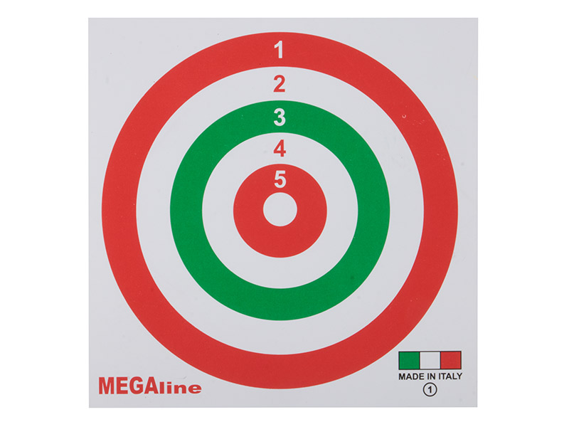 Zielscheibe Megaline tricolore 6er Ring 14 x 14 cm 3 farbig 100 Stück