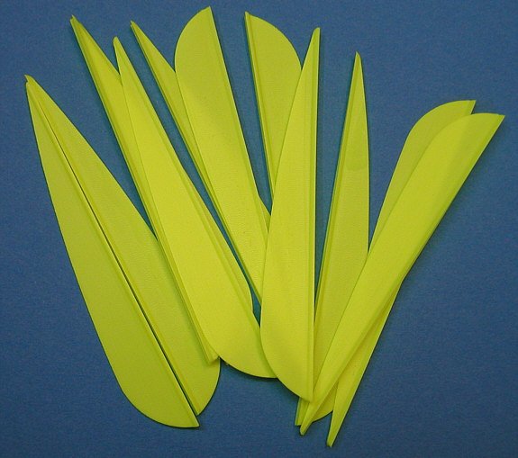 Kunststoffbefiederung für Bogen- und Armbrustpfeile 12er Pack gelb