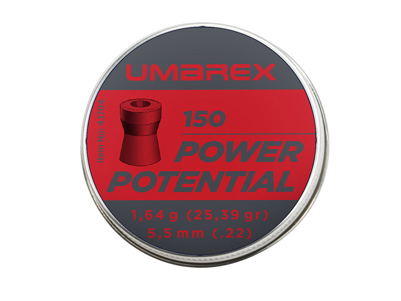 Hohlspitz Diabolos Umarex Power Potential Kaliber 5,5 mm 1,64 g glatt 150 Stück