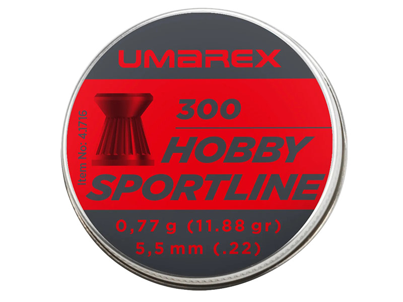 Flachkopf Diabolos Umarex Hobby Sportline Kaliber 5,5 mm 0,77 g geriffelt 300 Stück