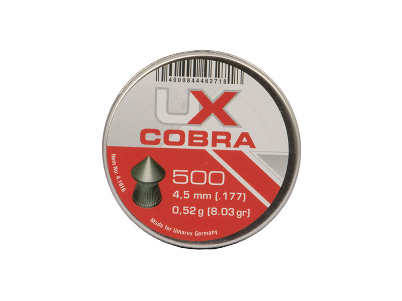 Spitzkopf Diabolos Umarex Cobra Kaliber 4,5 mm 0,52 g geriffelt 500 Stück