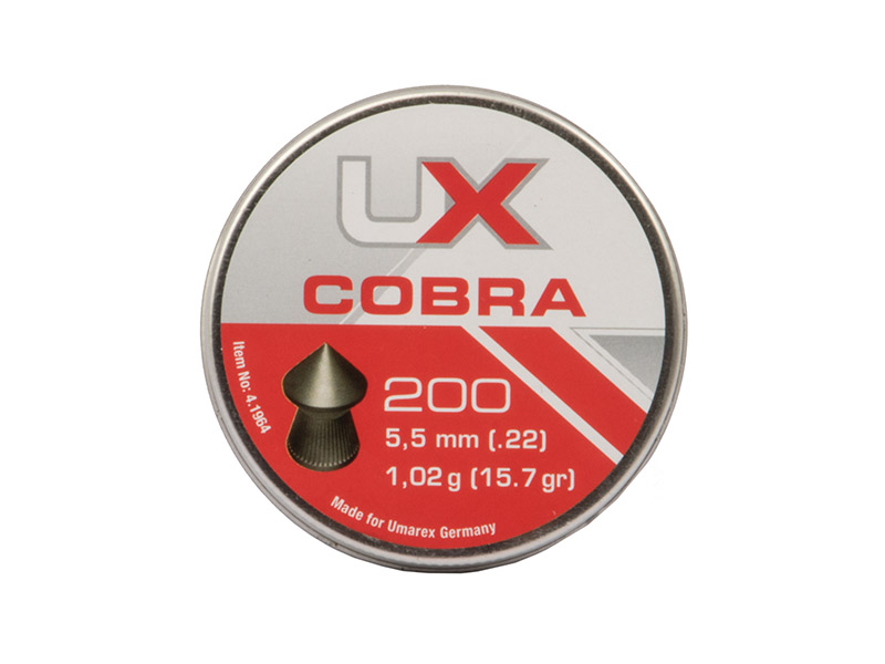Umarex Cobra Diabolo, Spitzkopf, geriffelt, 1,02 g, Kaliber 5,5 mm, 200 Stück