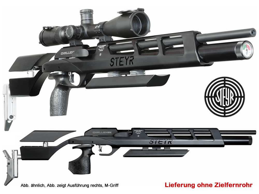 Match Pressluftgewehr STEYR Challenge HFT schwarze Kartusche Rechtsspanner Rechtsgriff M Kaliber 4,5 mm (P18)