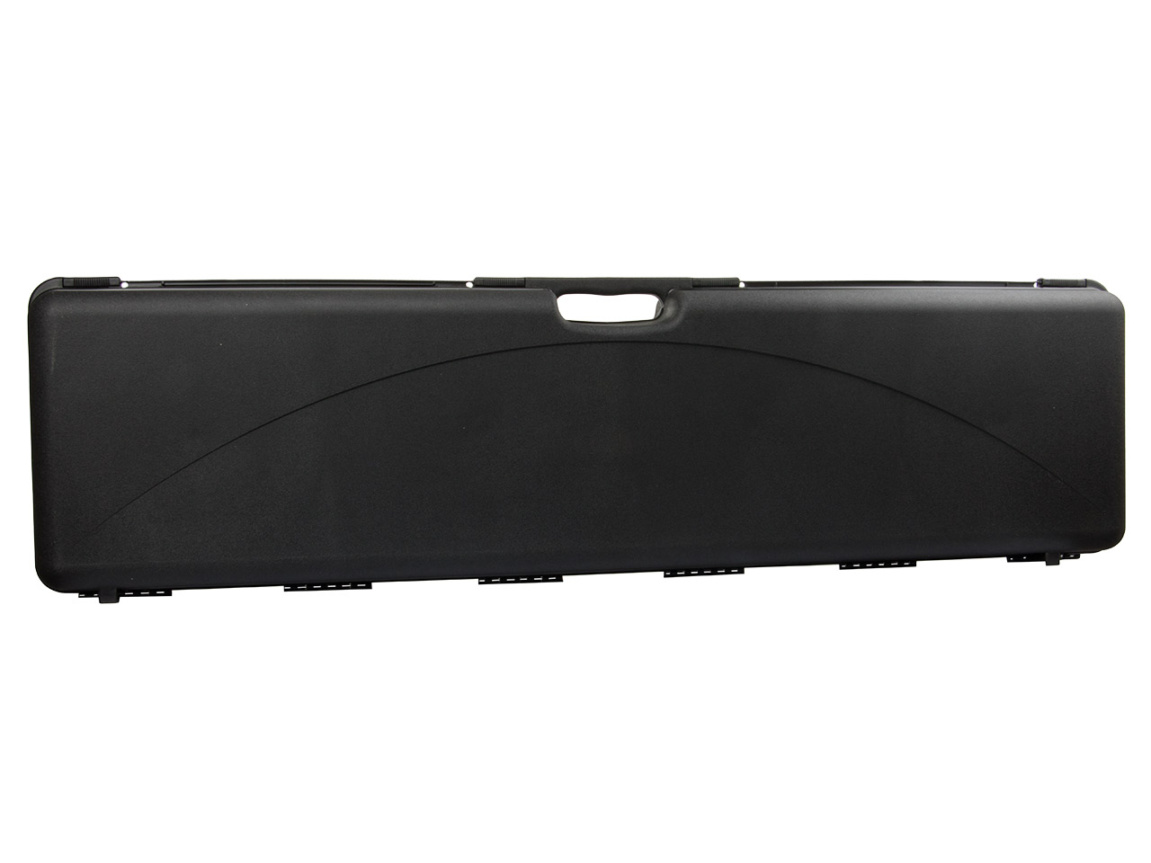 Gewehrkoffer Transportkoffer Negrini für 2 Gewehre 127 x 30 cm Kunststoff Noppenschaumeinlage 4 Schubverschlüsse schwarz