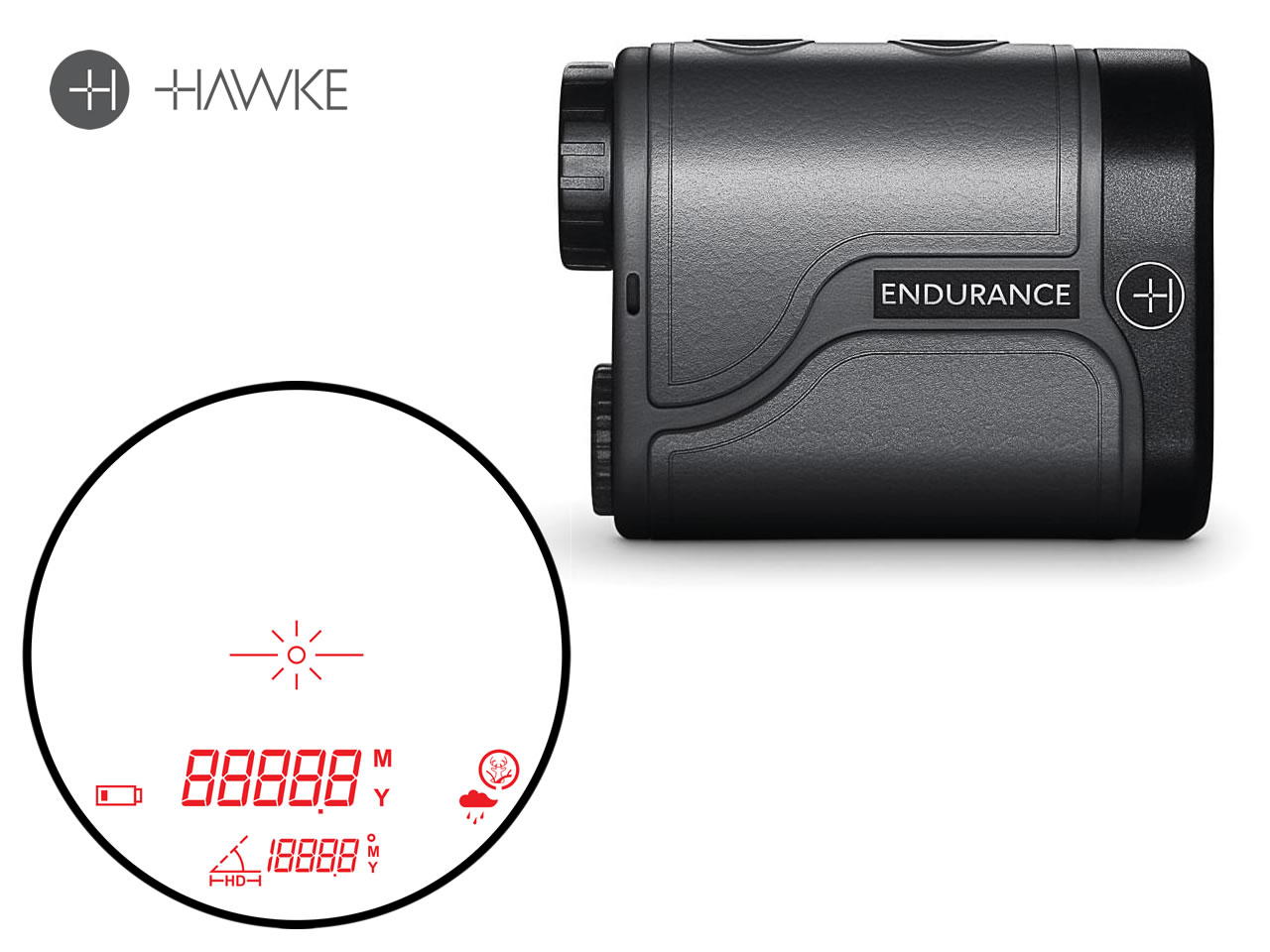 HAWKE Entfernungsmesser Laser Range Finder ENDURANCE 1000, 5 m bis 1000 m, 6-fach Zoom