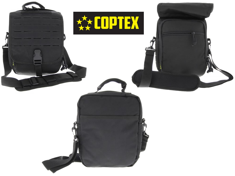 COPTEX Allzweck Umhängetasche mit 4 großen Außentaschen, Laser Cut Molle