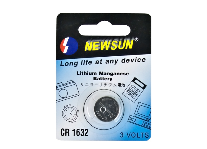Lithium Knopfbatterie CR 1632, 3 Volt
