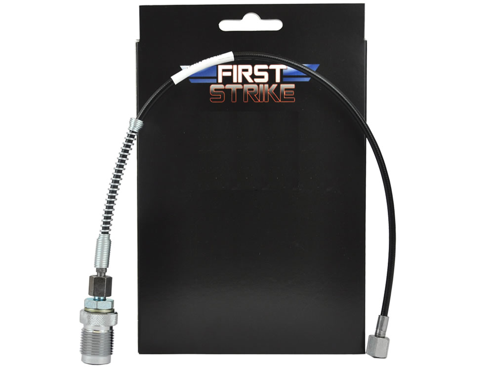 FIRST STRIKE Pressluft DIN Adapter mit 450 mm Schlauch für 200/300 Bar Pressluftflaschen