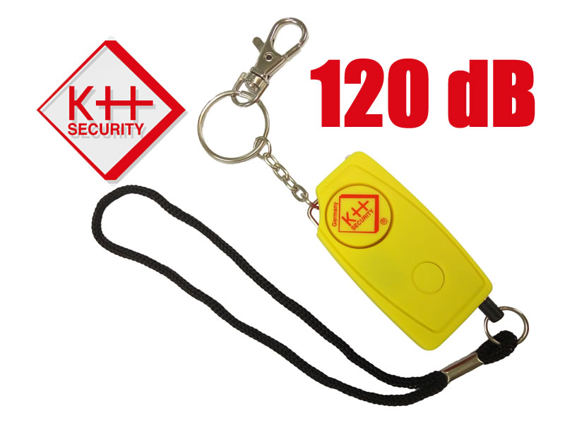 KH Security Personenalarm Taschenalarm 24/7 soft touch, gelb, 120 dB, 22 g
