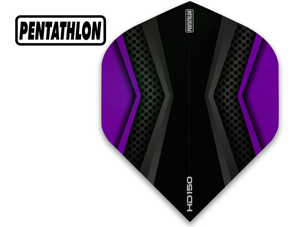 Elkadart Pentathlon HD Flights schwarz purple Diamond Form 3 Stück