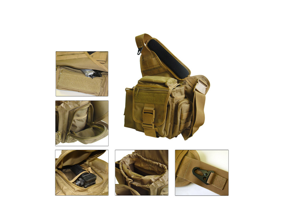Umhängetasche UTG Tactical Messenger Bag 310 x 240 x 140 mm dark earth