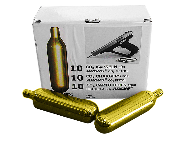 10 Stück CO2 Kapseln 16gr für Arcus Arrowstar CO2 Pfeil Pistole