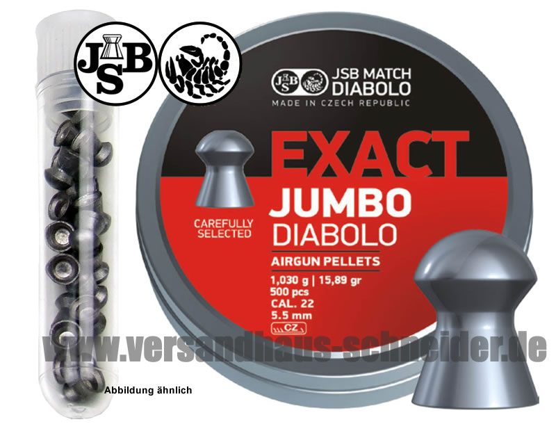 Testpack JSB Exact Jumbo Diabolo Kal 5,51 mm 20 Stück