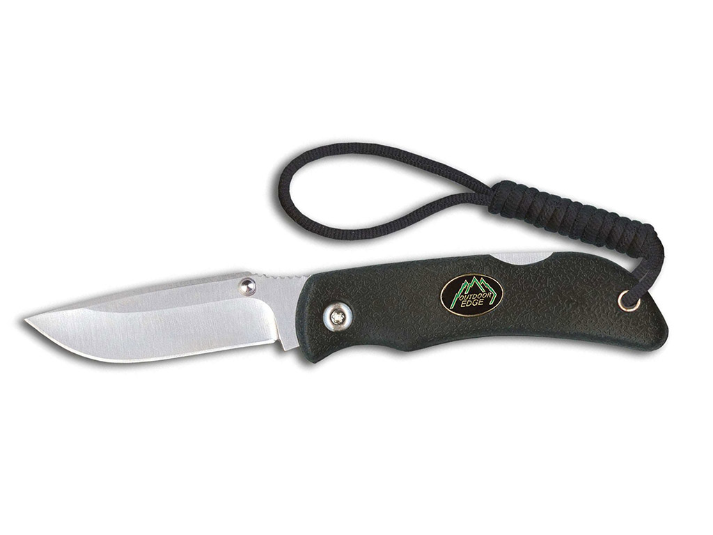 Einhandmesser Taschenmesser Outdoor Edge Mini Grip Black Stahl 8Cr13MoV Klingenlänge 5,6 cm (P18)