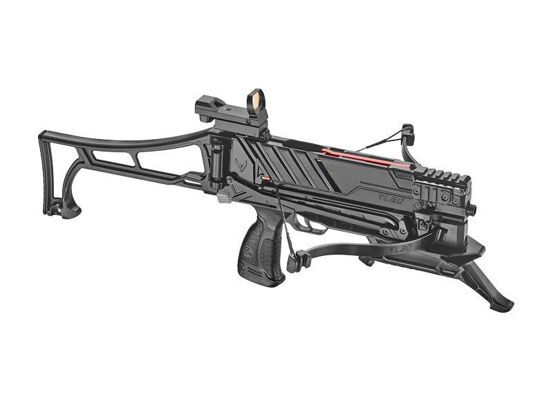 Multishot Pistolenarmbrust EK Archery Vlad 60/90 lbs Leuchtpunktvisier 16 Aluminiumpfeile und Zubehör (P18)
