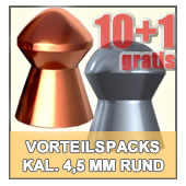 Vorteilspacks Diabolos 10+1 Gratis, Kaliber 4,5 mm, Rundkopf