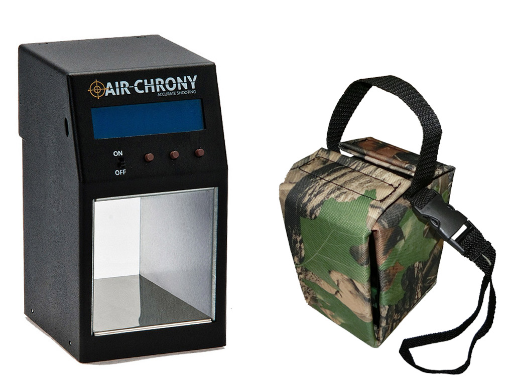 Geschwindigkeitsmessgerät Air Chrony MK3 mit gepolsterter Tragetasche camouflage