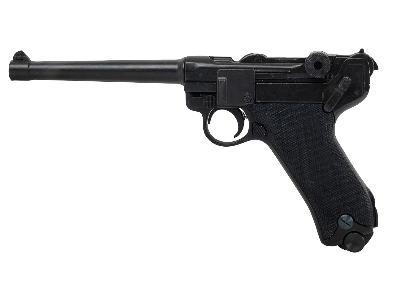 Denix Deko Pistole Luger P08 Deutschland 1898 Länge 30 cm schwarz Kunststoffgriffschalen