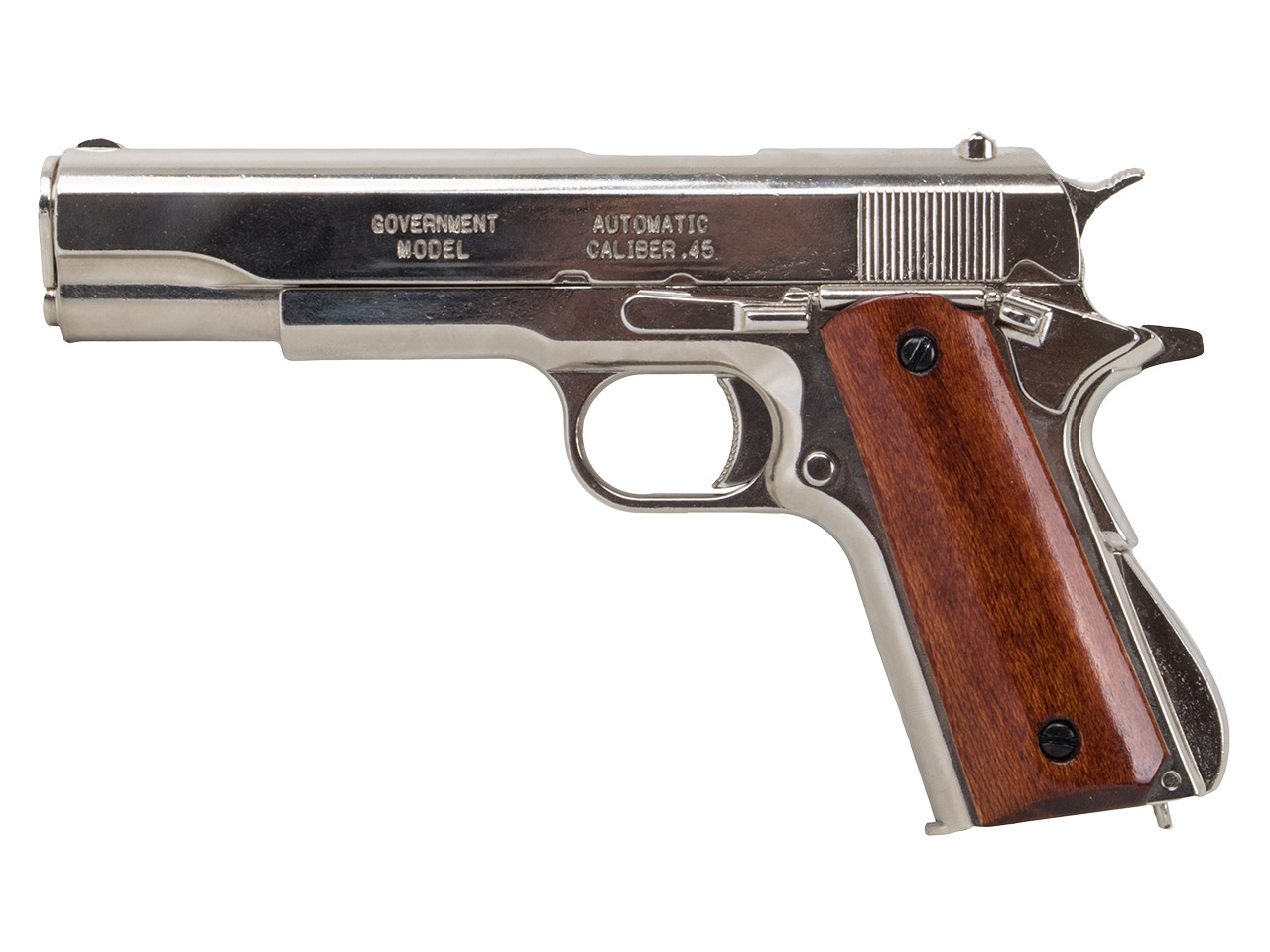 Denix Deko Automatik Pistole Colt Government M1911A1 Kaliber .45 Länge 24 cm nickel
