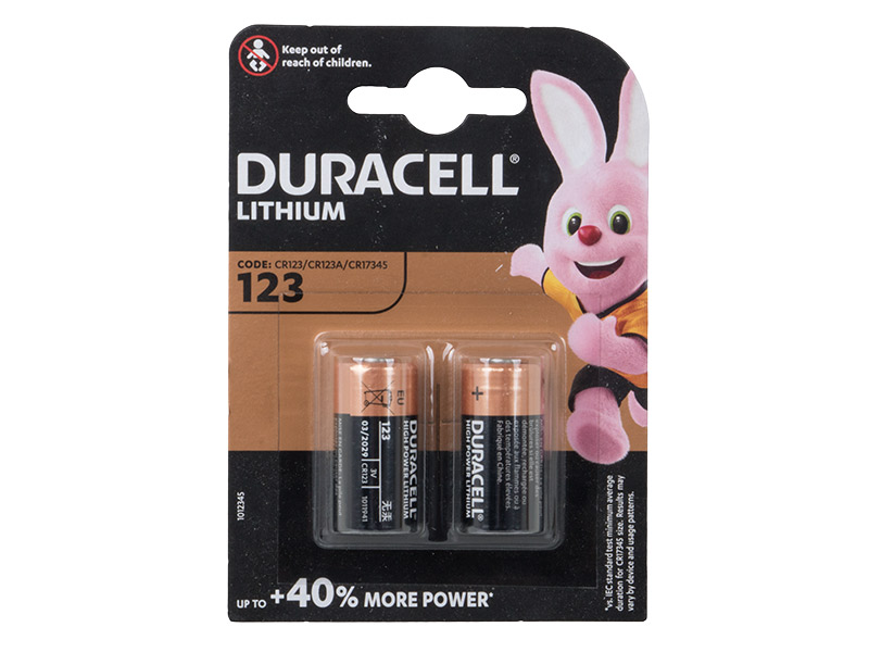 Batterie Duracell  High Power Lithium 123 (CR123A) 2 Stück