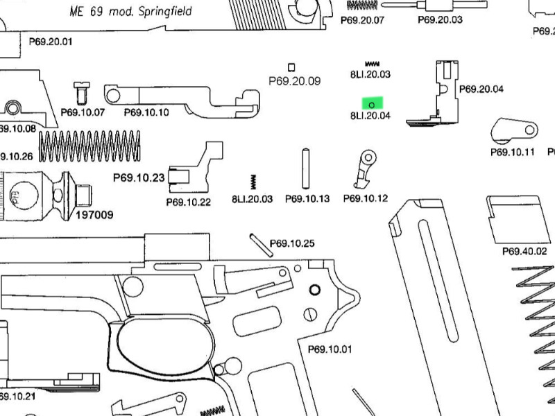 Rastkugel für Schreckschuss-, Gas-, Signalpistole Melcher ME 69 Springfield, Ersatzteil