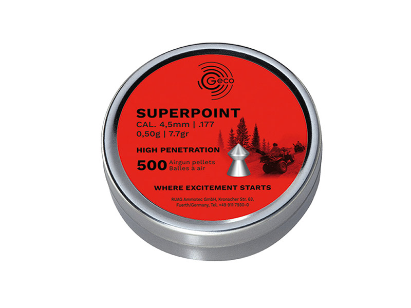 Spitzkopf Diabolos Geco Superpoint Kaliber 4,5 mm 0,50 g glatt 500 Stück