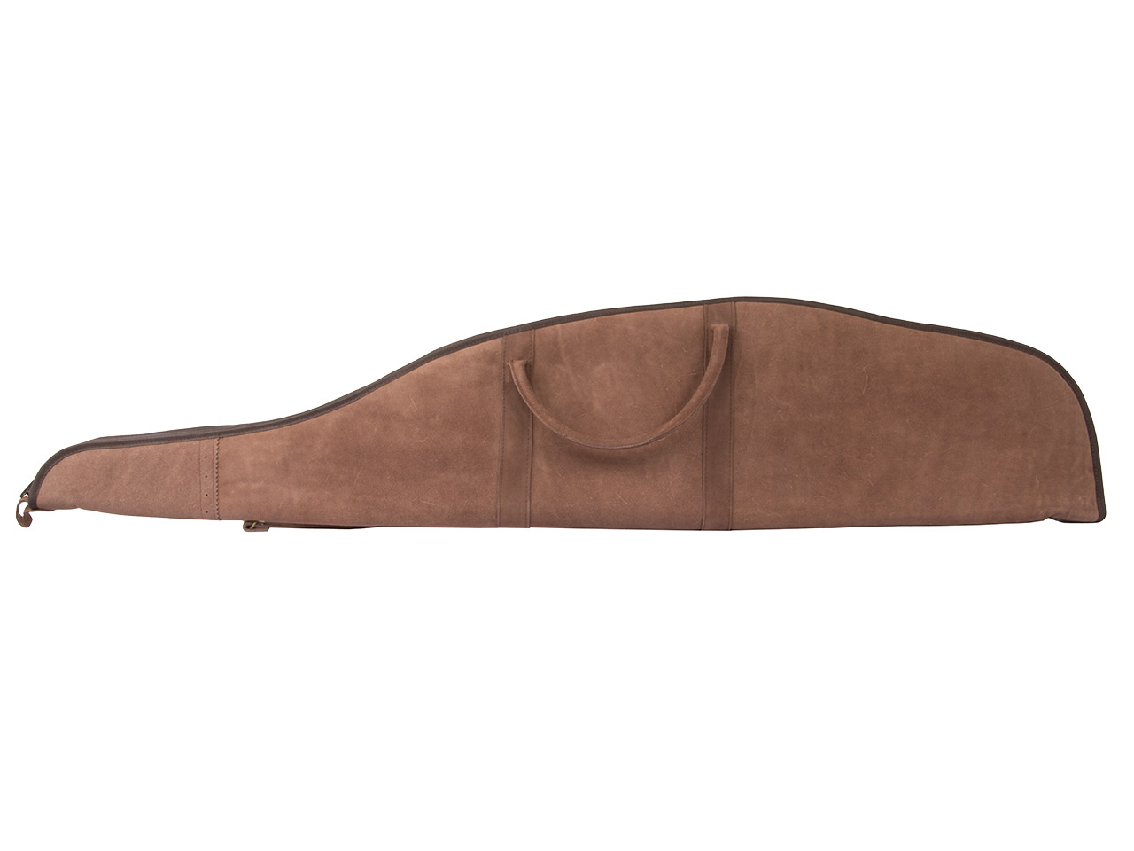 Gewehrfutteral Gewehrtasche 112 x 20 cm abschließbar Wildleder Außentasche braun für Waffen mit Zielfernrohr