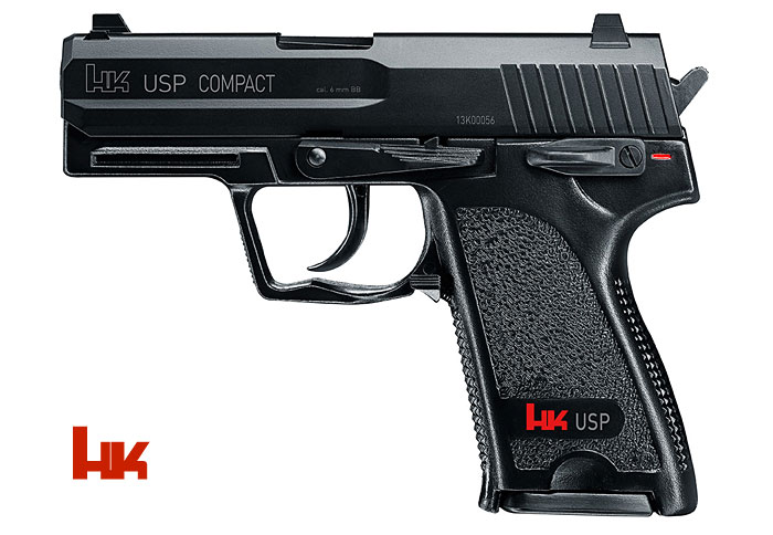 Softair Pistole Heckler und Koch USP Compact, Federdruck, Kal. 6 mm BB (FREI)