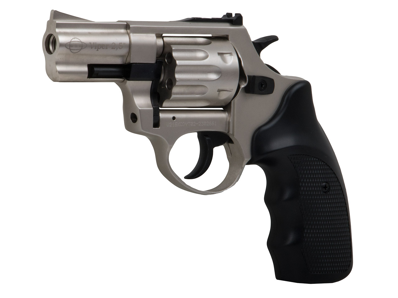 Schreckschuss Revolver Ekol Viper 2,5 Zoll PTB 1062 nickel Stahltrommel Kaliber 9 mm R.K. (P18)