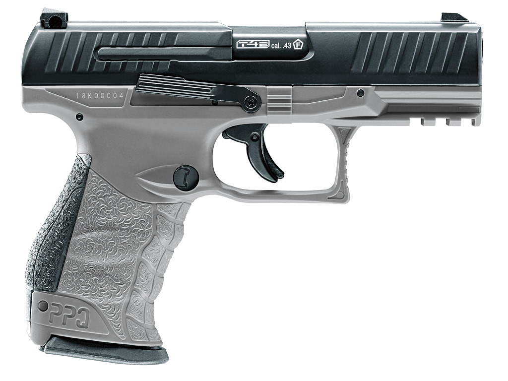 CO2 Pistole RAM Markierer Walther PPQ M2 T4E tungsten gray für Gummi-, Pfeffer- und Farbkugeln Kaliber .43 (P18)