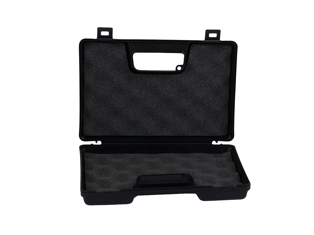 Pistolenkoffer Transportkoffer 23 x 15 x 4,5 cm Kunststoff Schaumstoffeinlage schwarz