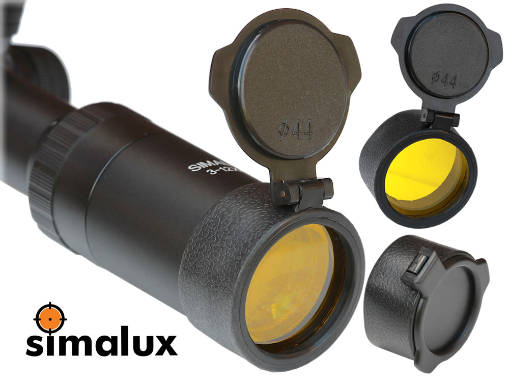 SIMALUX Zielfernrohr 4-12x44, Absehen KK50, 1 ⁄ 8 MOA, Gelbfilter, inkl. 11 mm Montage