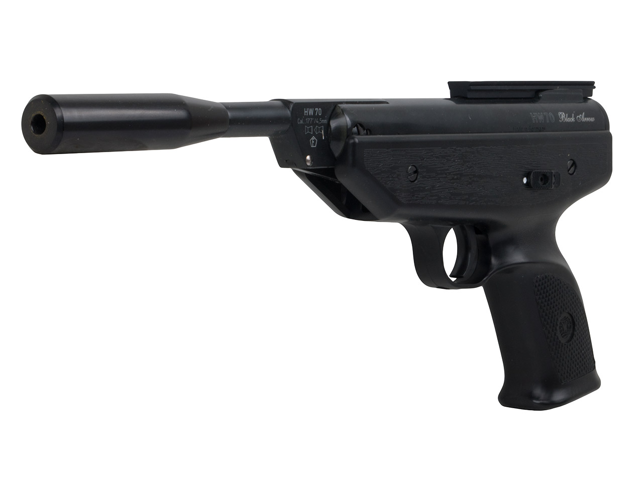 Knicklauf Luftpistole Weihrauch HW 70 Black Arrow schwarz Kaliber 4,5 mm (P18)