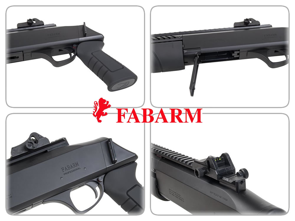 Softairgewehr Pumpgun FABARM STFS12, Federdruck, 11 Zoll Lauf, 3x10 Schuss, schwarz, Kaliber 6 mm BB (P18)