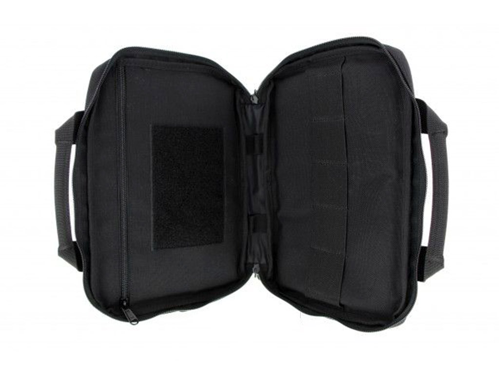 Pistolentasche Transporttasche 30 x 19 cm abschließbar Polyester Zusatztasche mit 5 Gummizüge schwarz