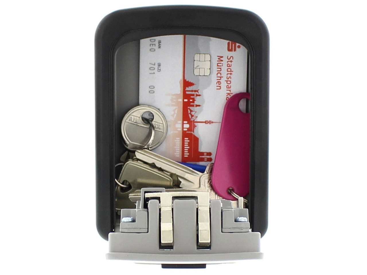 Schlüsseltresor mit Zahlenschloss, Maße 120 x 90 x 40 mm