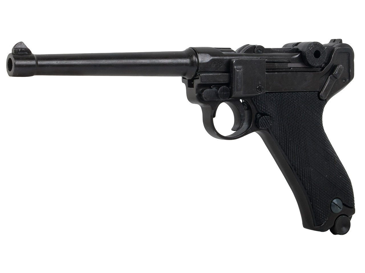 Denix Deko Pistole Luger P08 Deutschland 1898 Länge 30 cm schwarz Kunststoffgriffschalen
