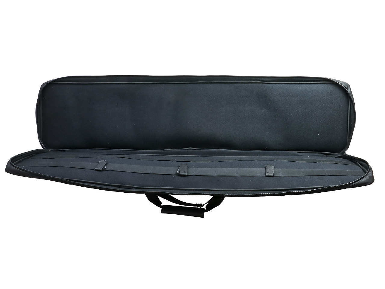 Taktisches Gewehrfutteral, schwarz, 130 x 30 cm, Polyester, mit Tragegurt und Außentaschen