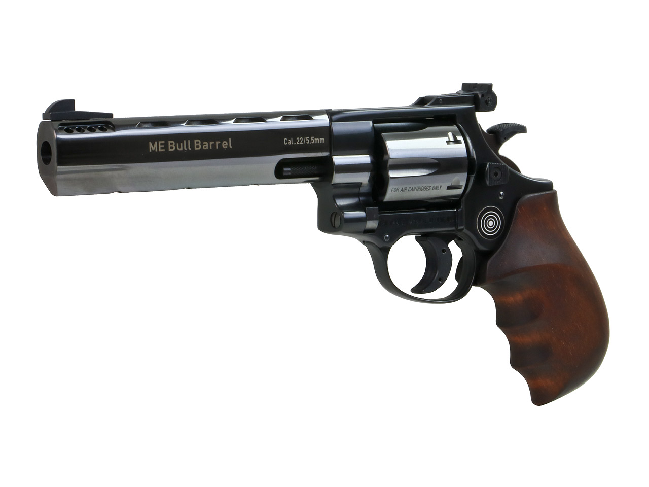 Laufmantel 6 Zoll für LEP Druckluft Revolver ME Bull Barrel, brüniert, Kaliber 5,5 mm