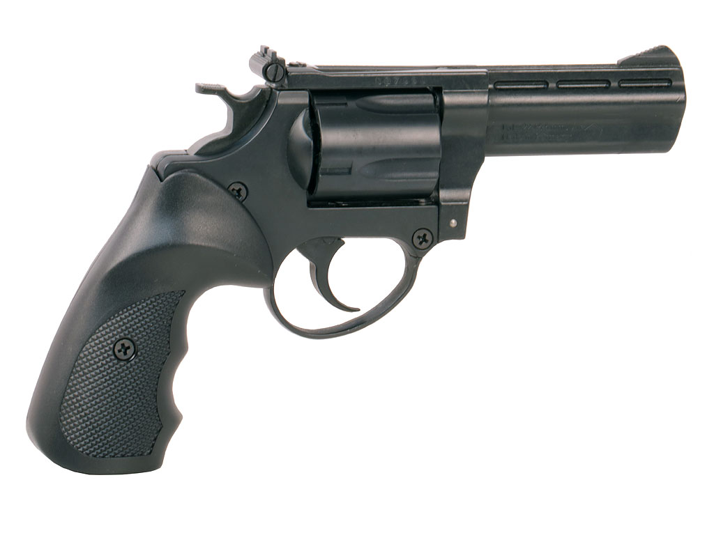 LEP Druckluft Revolver ME 38 Magnum brüniert Kaliber 5,5 mm (P18)<b>+ Handpumpe LEP Patronen Diabolos</b>