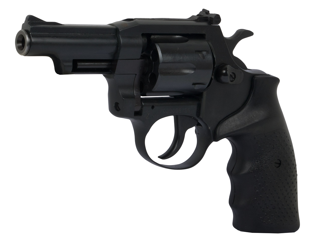 Schreckschuss Revolver Steel Dog 3 Zoll Sheriff TAC brüniert Stahl Kaliber .209 Zündhütchen (P18)