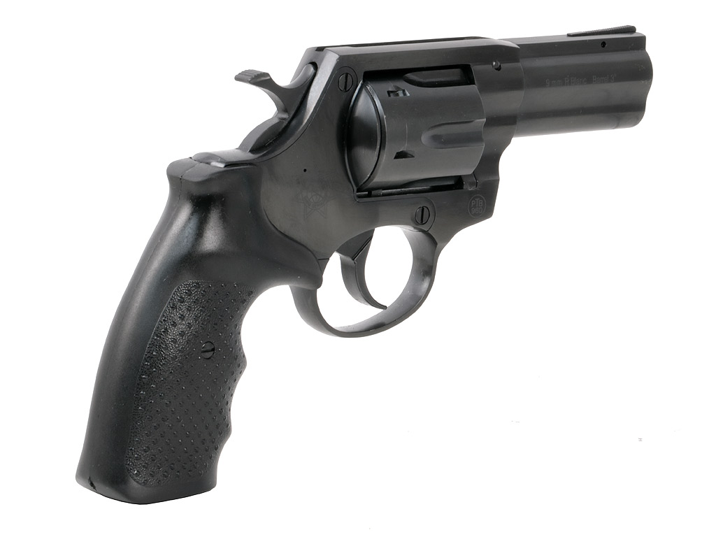Schreckschuss Revolver Steel Cop 3 Zoll Vollstahl schwarz Kaliber 9 mm R.K. (P18)