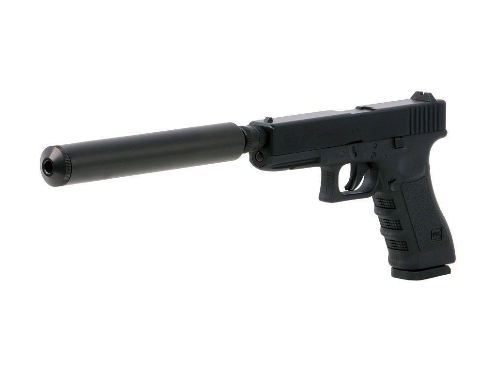 Schalldämpferadapter für CO2 Waffen Legends MP German, Glock 17 mit Laufgewinde, Crosman DPMS Panther Arms SRB u.a.