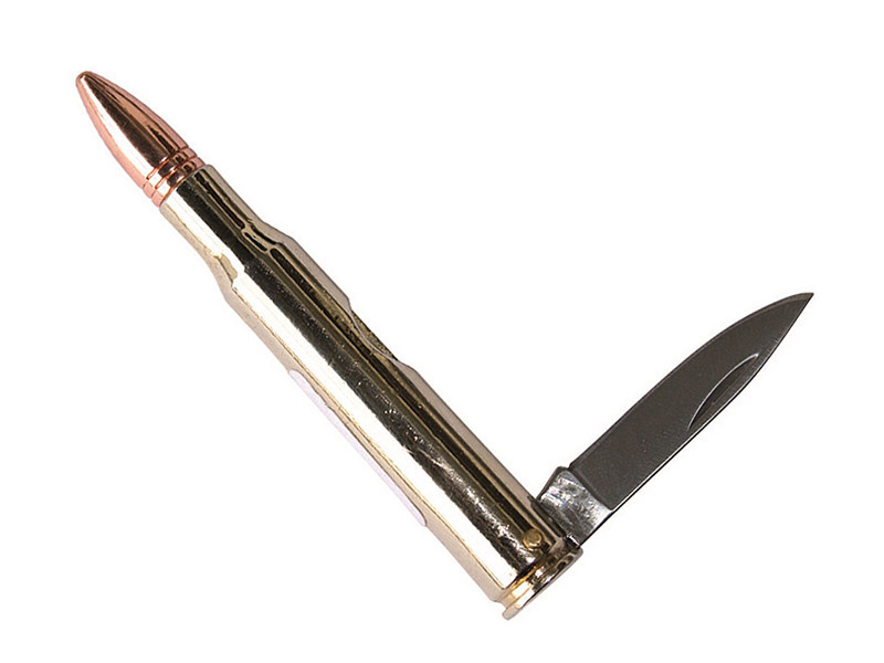 Taschenmesser Patronenmesser groß Mil TecStahl Edelstahl Klingenlänge 4,2 cm Griff Zinklegierung