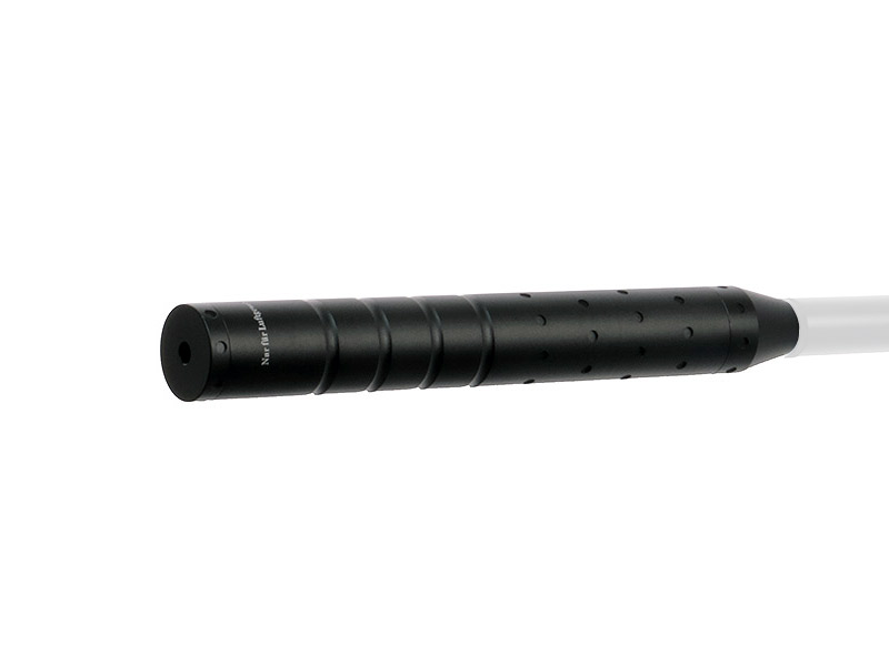 Leader Schalldämpfer, Aluminium, schraubbar, 1/2 Zoll UNF Gewinde, schwarz, Kaliber 4,5 bis 5,5 mm (P18)