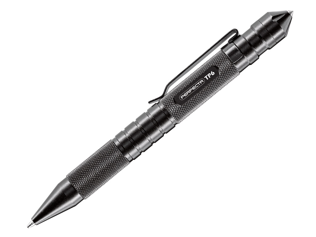 Kubotan Kugelschreiber Tactical Pen Perfecta TP 6, schwarz, Länge 143 mm