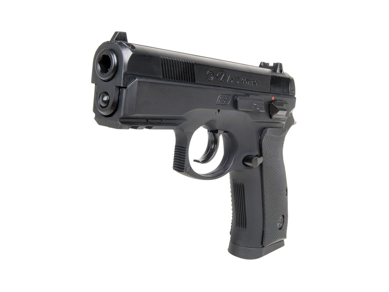CO2 Pistole CZ 75D Compact Dual schwarz Kaliber 4,5 mm BB (P18)<b>+ Schalldämpfer Adapter</b>