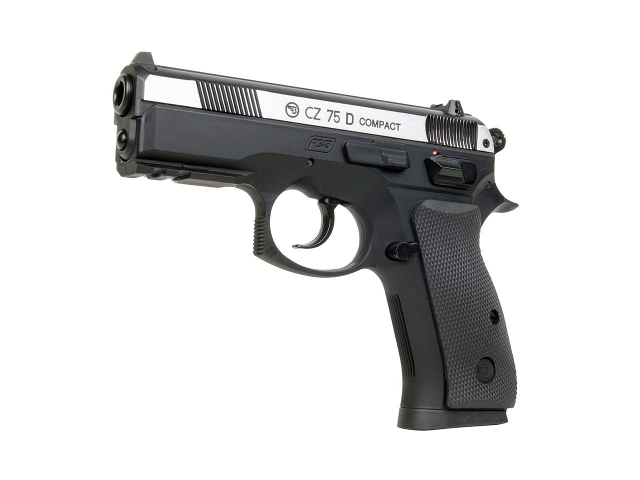 CO2 Pistole CZ 75D Compact Dual Tone bicolor Kaliber 4,5 mm BB (P18)<b>+ Schalldämpfer Adapter</b>